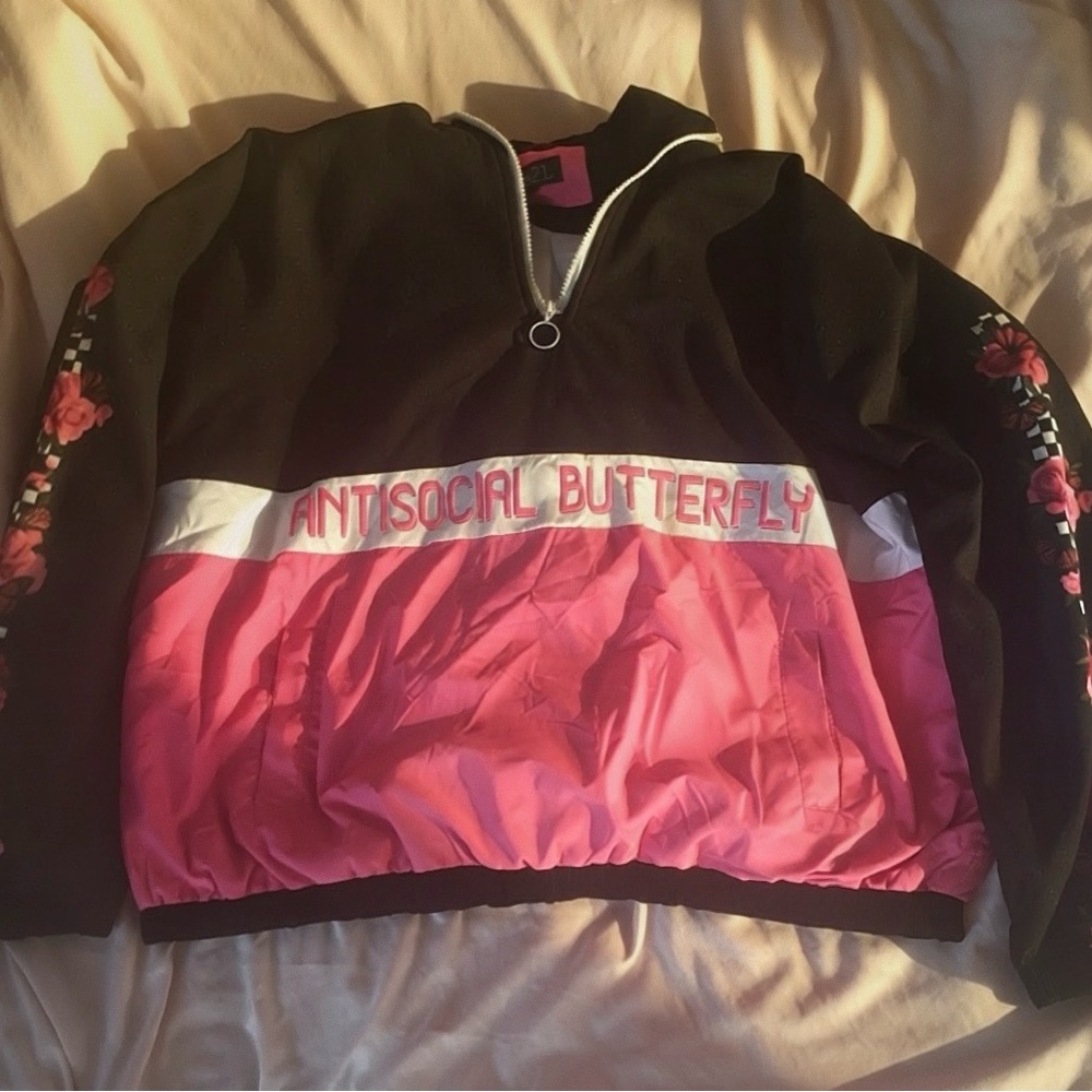 Pink and Black 'Antisocial Butterfly' Jacket